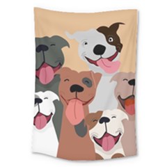 Dogs Pet Background Pack Terrier Large Tapestry