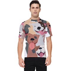 Dogs Pet Background Pack Terrier Men s Short Sleeve Rash Guard by Ravend