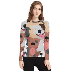 Dogs Pet Background Pack Terrier Women s Long Sleeve Rash Guard by Ravend