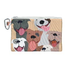 Dogs Pet Background Pack Terrier Canvas Cosmetic Bag (large) by Ravend