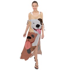 Dogs Pet Background Pack Terrier Maxi Chiffon Cover Up Dress by Ravend