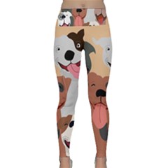 Dogs Pet Background Pack Terrier Lightweight Velour Classic Yoga Leggings by Ravend