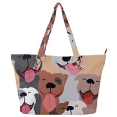 Dogs Pet Background Pack Terrier Full Print Shoulder Bag by Ravend