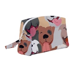 Dogs Pet Background Pack Terrier Wristlet Pouch Bag (medium) by Ravend