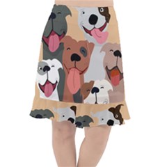 Dogs Pet Background Pack Terrier Fishtail Chiffon Skirt by Ravend