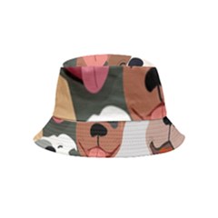 Dogs Pet Background Pack Terrier Inside Out Bucket Hat (kids) by Ravend