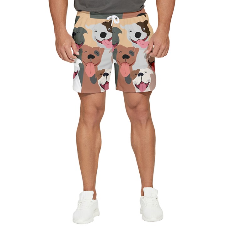 Dogs Pet Background Pack Terrier Men s Runner Shorts