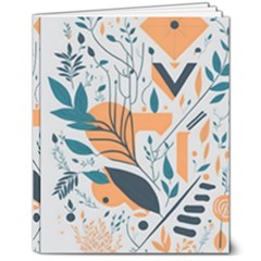 Flower Design Nature 8  X 10  Hardcover Notebook by Ravend