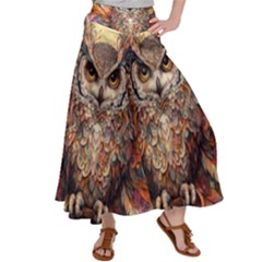 Drawing Olw Bird Women s Satin Palazzo Pants by Ravend