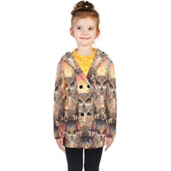 Drawing Olw Bird Kids  Double Breasted Button Coat by Ravend