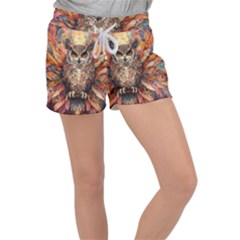 Drawing Olw Bird Women s Velour Lounge Shorts by Ravend