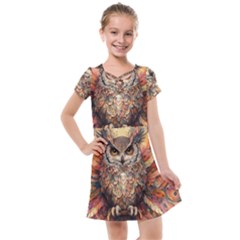 Drawing Olw Bird Kids  Cross Web Dress by Ravend