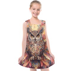 Drawing Olw Bird Kids  Cross Back Dress by Ravend