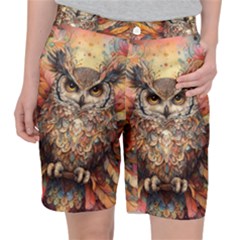 Drawing Olw Bird Women s Pocket Shorts by Ravend