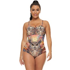 Drawing Olw Bird Retro Full Coverage Swimsuit by Ravend