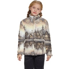 Building Landmark Kids  Puffer Bubble Jacket Coat by Ravend