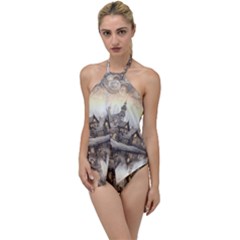 Building Landmark Go With The Flow One Piece Swimsuit by Ravend