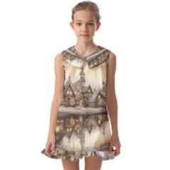 Building Landmark Kids  Pilgrim Collar Ruffle Hem Dress by Ravend