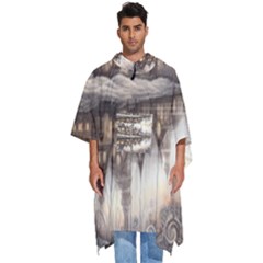 Building Landmark Men s Hooded Rain Ponchos by Ravend