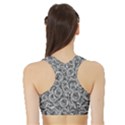 Vintage Clock Motif Pattern Sports Bra with Border View2