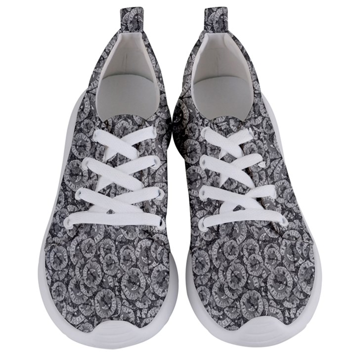 Vintage Clock Motif Pattern Women s Lightweight Sports Shoes