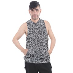 Vintage Clock Motif Pattern Men s Sleeveless Hoodie by dflcprintsclothing