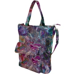 Abstract Waves Iv Shoulder Tote Bag by kaleidomarblingart