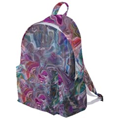 Abstract Waves Iv The Plain Backpack by kaleidomarblingart