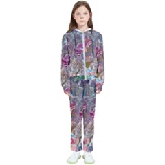 Abstract Waves Iv Kids  Tracksuit by kaleidomarblingart