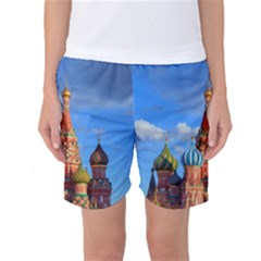 Architecture Building Cathedral Church Women s Basketball Shorts by Modalart