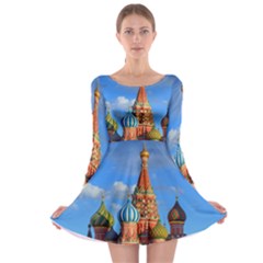 Architecture Building Cathedral Church Long Sleeve Skater Dress by Modalart