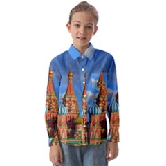 Architecture Building Cathedral Church Kids  Long Sleeve Shirt by Modalart