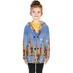 Architecture Building Cathedral Church Kids  Double Breasted Button Coat by Modalart