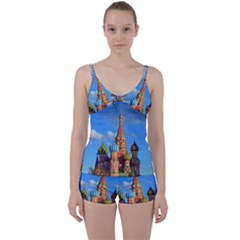 Architecture Building Cathedral Church Tie Front Two Piece Tankini by Modalart