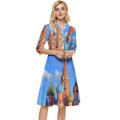 Architecture Building Cathedral Church Classy Knee Length Dress by Modalart