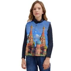 Architecture Building Cathedral Church Kid s Button Up Puffer Vest	 by Modalart