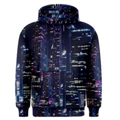 Black Building Lighted Under Clear Sky Men s Core Hoodie by Modalart