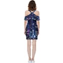 Black Building Lighted Under Clear Sky Shoulder Frill Bodycon Summer Dress View4