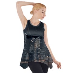 Time Lapse Photo Of City Side Drop Tank Tunic by Modalart