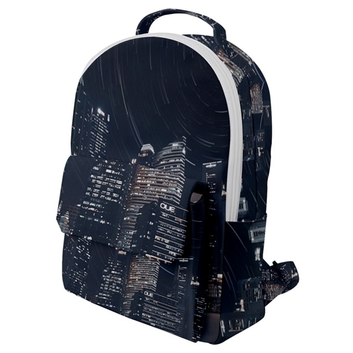 Time Lapse Photo Of City Flap Pocket Backpack (Small)