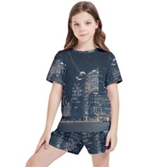 Time Lapse Photo Of City Kids  T-shirt And Sports Shorts Set by Modalart