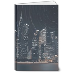 Time Lapse Photo Of City 8  X 10  Softcover Notebook by Modalart