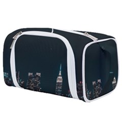 Skyline Photography Of Buildings Toiletries Pouch by Modalart