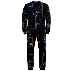 Photo Of Buildings During Nighttime Onepiece Jumpsuit (men) by Modalart