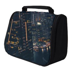 Photo Of Buildings During Nighttime Full Print Travel Pouch (small) by Modalart