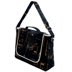 Photo Of Buildings During Nighttime Box Up Messenger Bag by Modalart