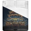 Blue Yellow And Green Lighted Pagoda Tower Duvet Cover (California King Size) View1