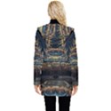 Blue Yellow And Green Lighted Pagoda Tower Button Up Hooded Coat  View2