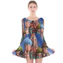 Saint Basil S Cathedral Long Sleeve Velvet Skater Dress View1