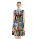 Saint Basil S Cathedral Sleeveless Waist Tie Chiffon Dress View1